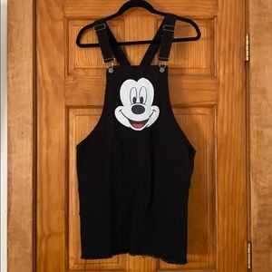 Forever 21 Mickey Mouse Black Overall Dress